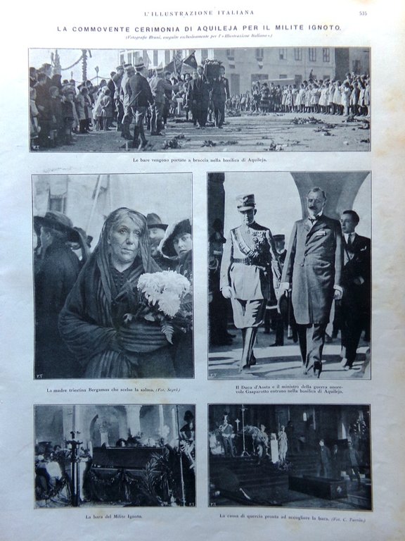 L'Illustrazione Italiana 6 Novembre 1921 Nazario Sauro Viaggio del Milite … | Immagine Gallery 2