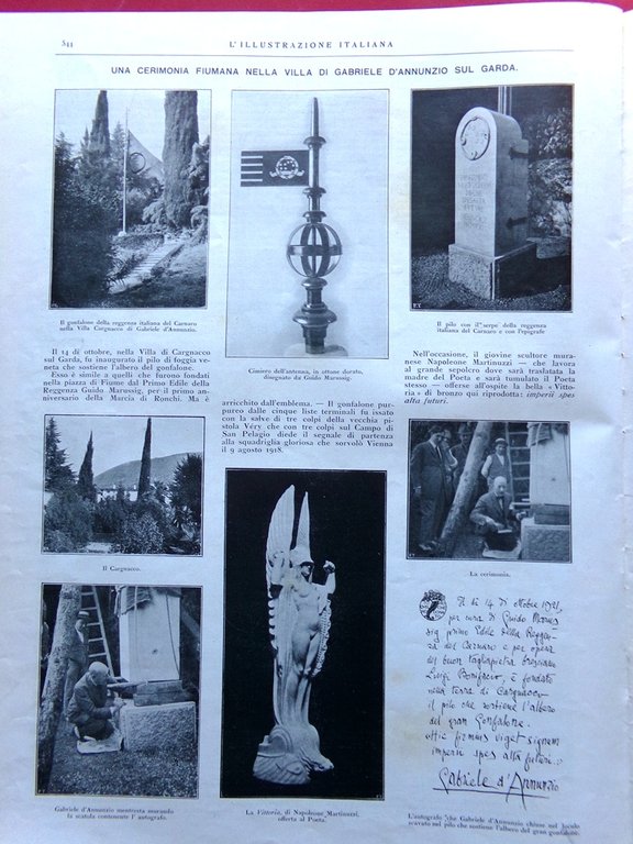 L'Illustrazione Italiana 6 Novembre 1921 Nazario Sauro Viaggio del Milite … | Immagine Gallery 4