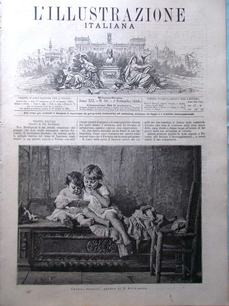 L'Illustrazione Italiana 6 Settembre 1885 Calamatta Kremsier Lago Como Austria