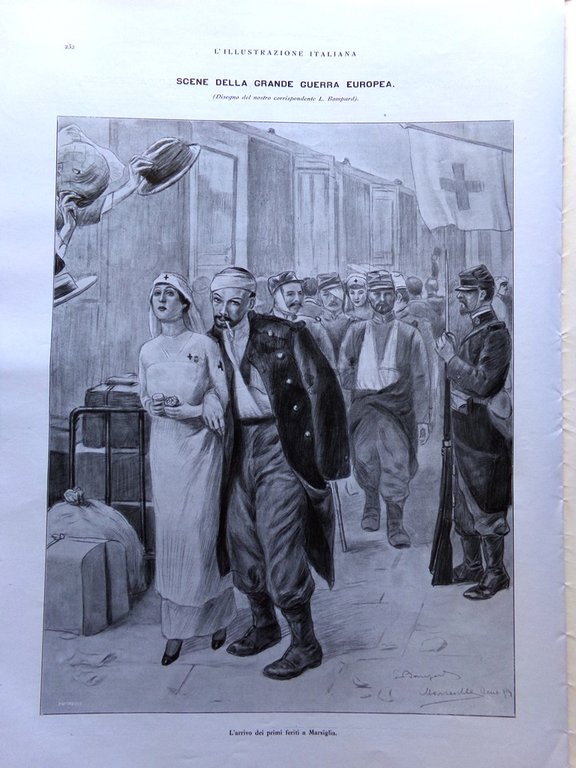 L'illustrazione Italiana 6 Settembre 1914 WW1 Louvain Papa Benedetto XV …