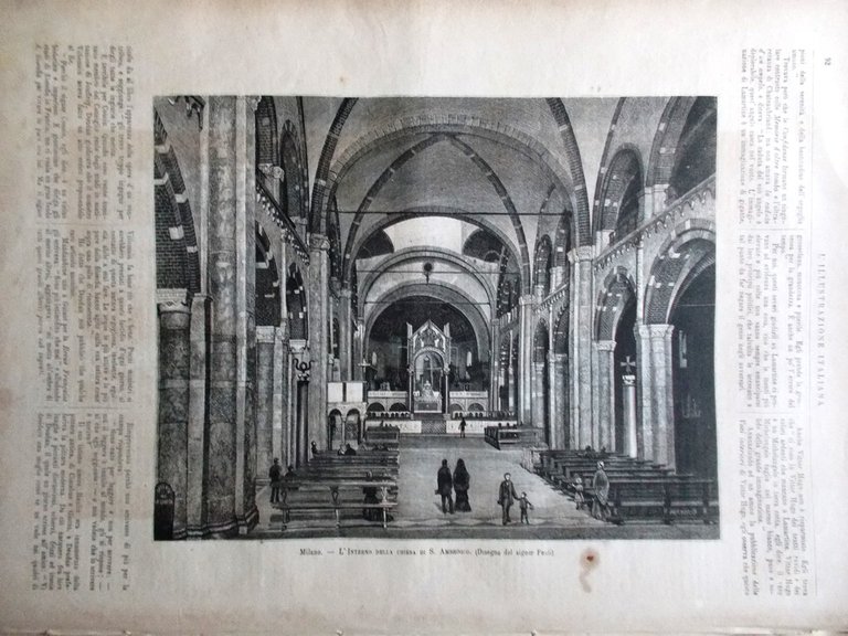 L'Illustrazione Italiana 7 Agosto 1881 Cattaneo Processo Costantinopoli Ambrogio