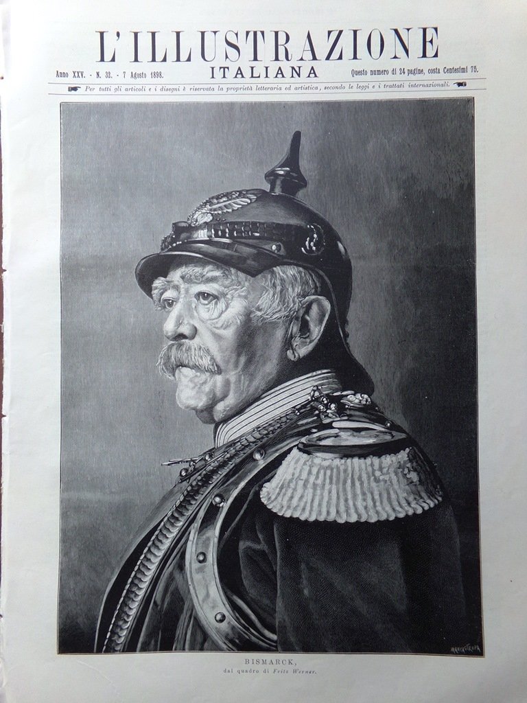 L'Illustrazione Italiana 7 Agosto 1898 Morte Otto Von Bismarck Perosi …