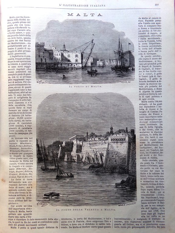 L'Illustrazione Italiana 7 Aprile 1878 Malta Scavi Roma Ministri Russia …