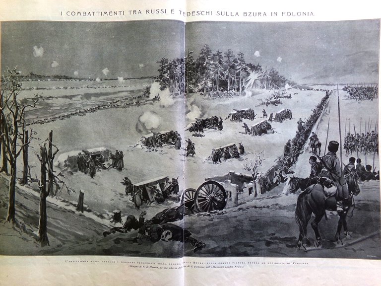 L'Illustrazione Italiana 7 Febbraio 1915 WW1 Russi Tedeschi Polonia Guerra …