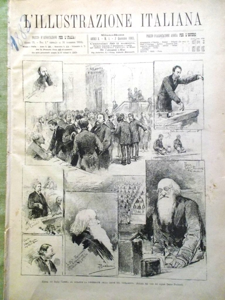 L'illustrazione Italiana 7 Gennaio 1883 Morte Gambetta Venere Valentino Torino