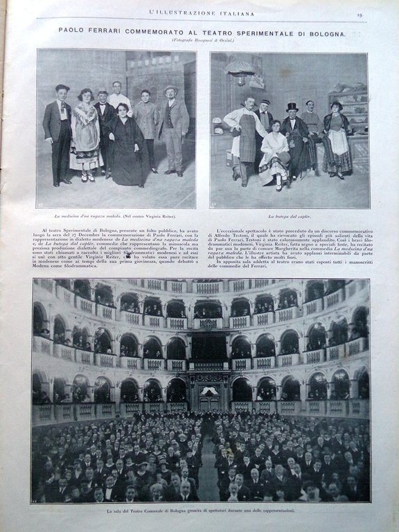 L'Illustrazione Italiana 7 Gennaio 1923 Sahara Garian Ferrari Esposizione di …