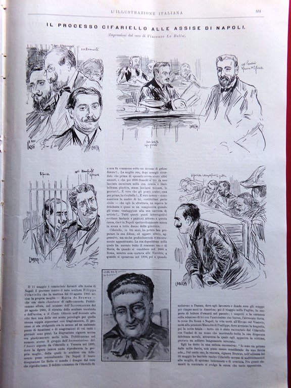 L'Illustrazione Italiana 7 Giugno 1908 Carbonara Cascella Processo di Cifariello | Immagine Gallery 2