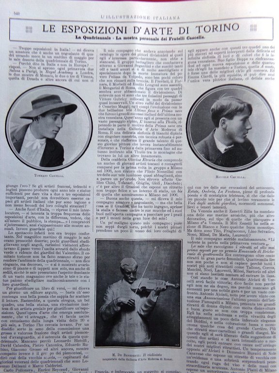 L'Illustrazione Italiana 7 Giugno 1908 Carbonara Cascella Processo di Cifariello | Immagine Gallery 4