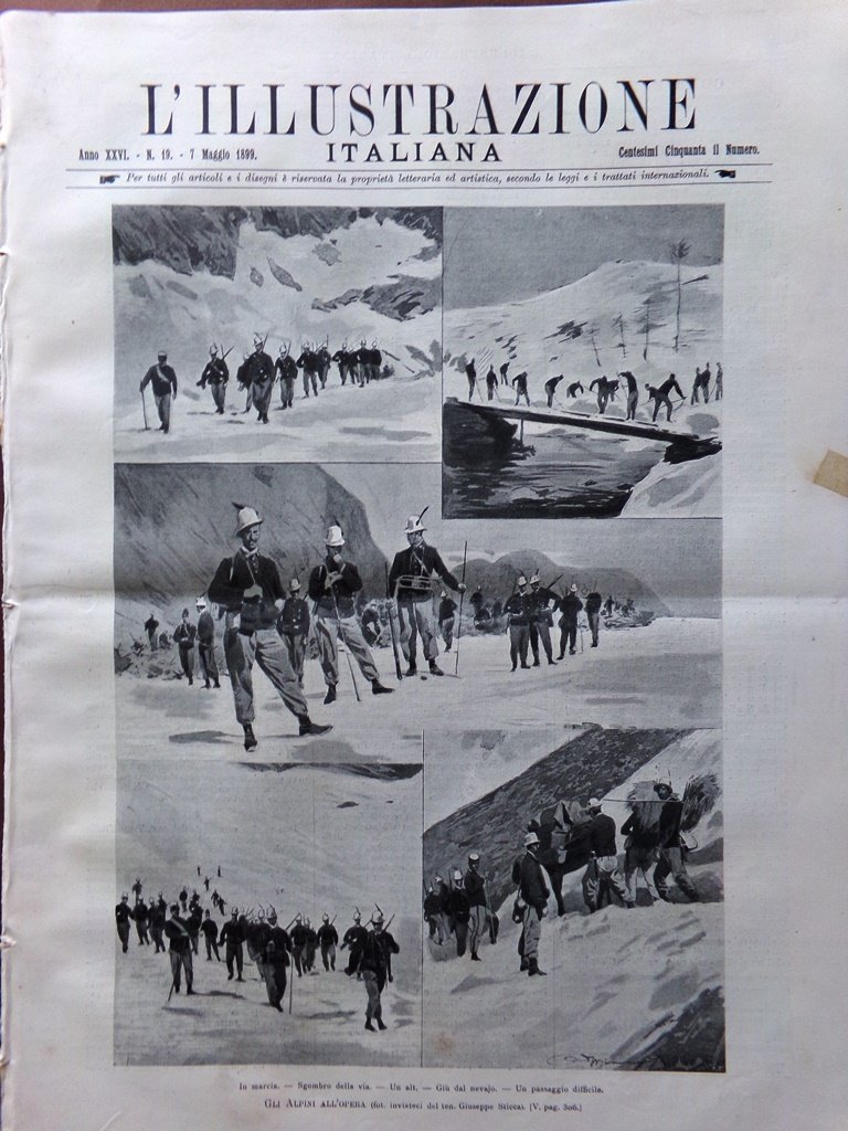 L'Illustrazione Italiana 7 Maggio 1899 Alpini Firenze Antica Sant'Antonio Fuoco