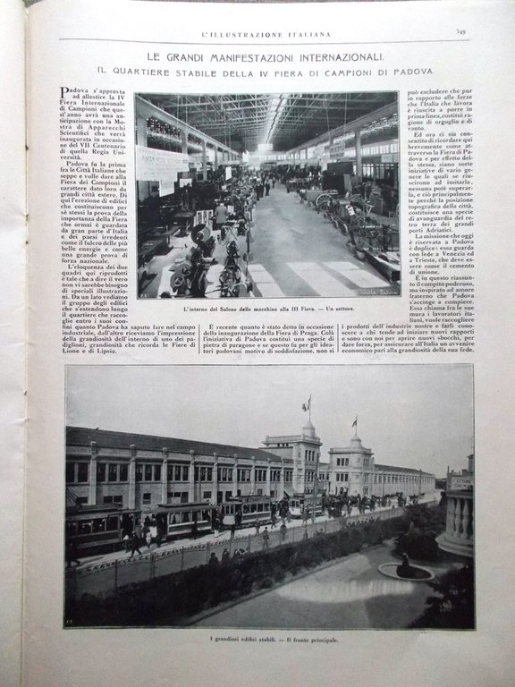 L'Illustrazione Italiana 7 Maggio 1922 Conferenza Feste Genova Deschanel Dempsey