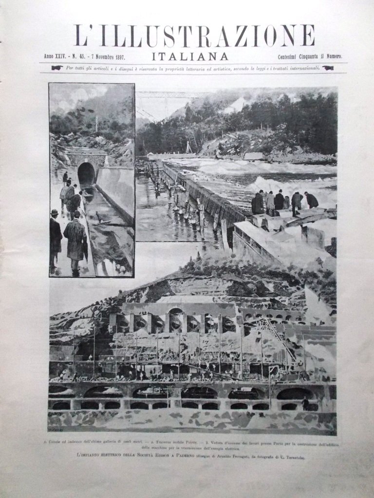 L'illustrazione Italiana 7 Novembre 1897 Paderno Caduti Lafolè Congresso Napoli | Immagine principale