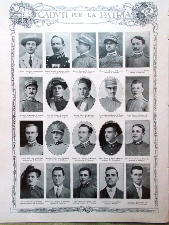 L'illustrazione Italiana 7 Novembre 1915 WW1 Tirpitz Bombe su Venezia …