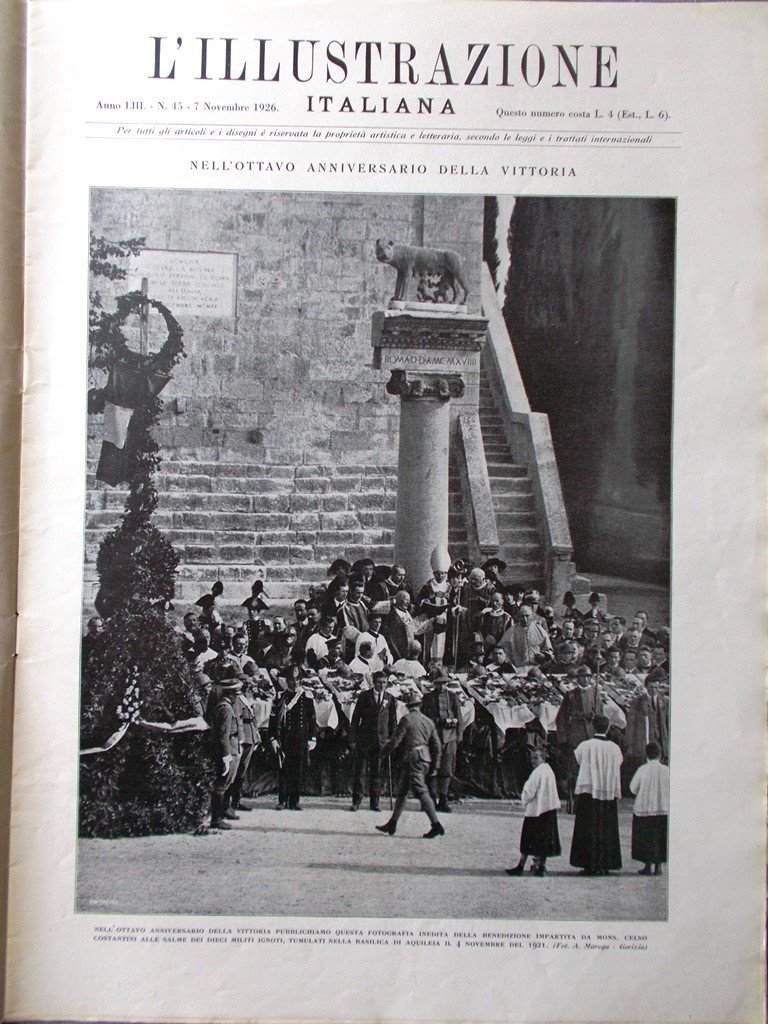 L'Illustrazione Italiana 7 Novembre 1926 Adunata Fasci Marcia Roma Santa … | Immagine principale