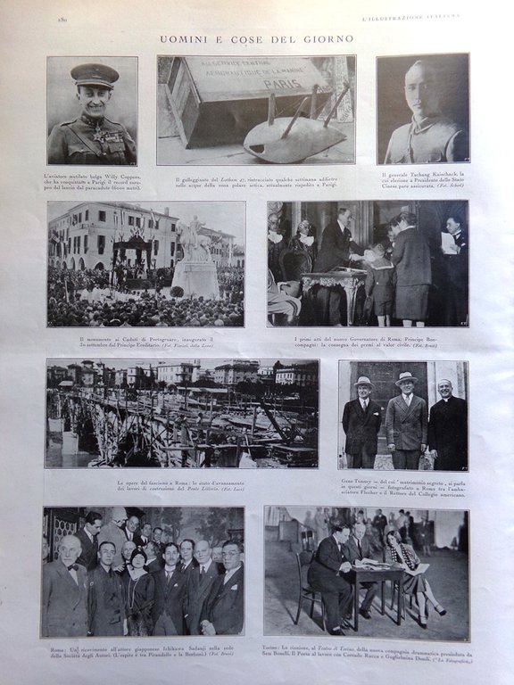 L'Illustrazione Italiana 7 Ottobre 1928 Petrarca Veronese Palio Siena Nuvolari