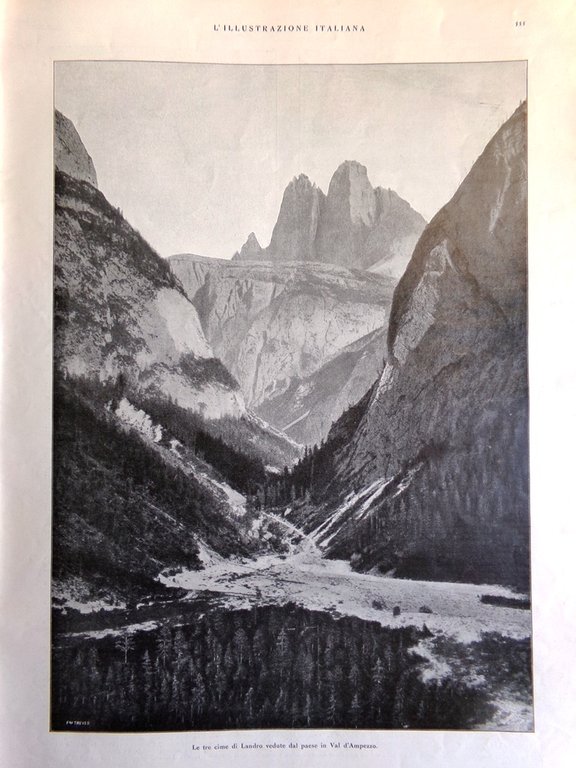 L'illustrazione Italiana 8 Agosto 1915 WW1 Cadorna Porro Barzini Andò …