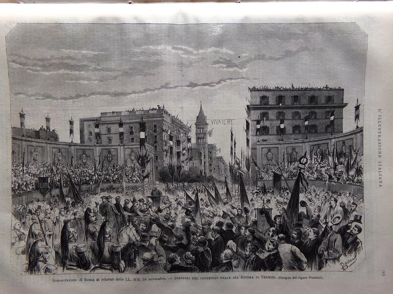 L'Illustrazione Italiana 8 Dicembre 1878 Dimostrazioni Roma Napoli Stanley Poeti | Immagine Gallery 2