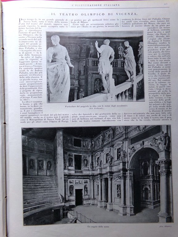 L'Illustrazione Italiana 8 Febbraio 1925 Senato Teatro di Vicenza Tagore … | Immagine Gallery 2