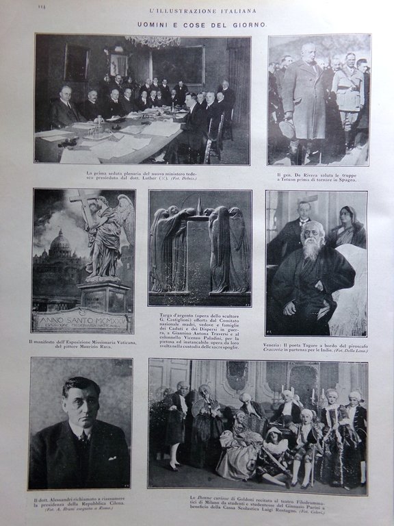 L'Illustrazione Italiana 8 Febbraio 1925 Senato Teatro di Vicenza Tagore … | Immagine Gallery 3