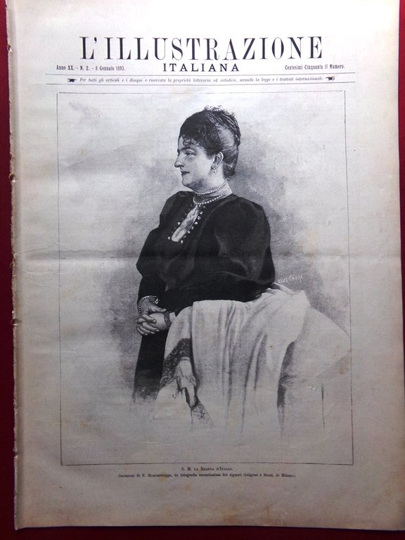 L'Illustrazione Italiana 8 Gennaio 1893 Bolsena Jacob Moleschott Napoli Uffizi