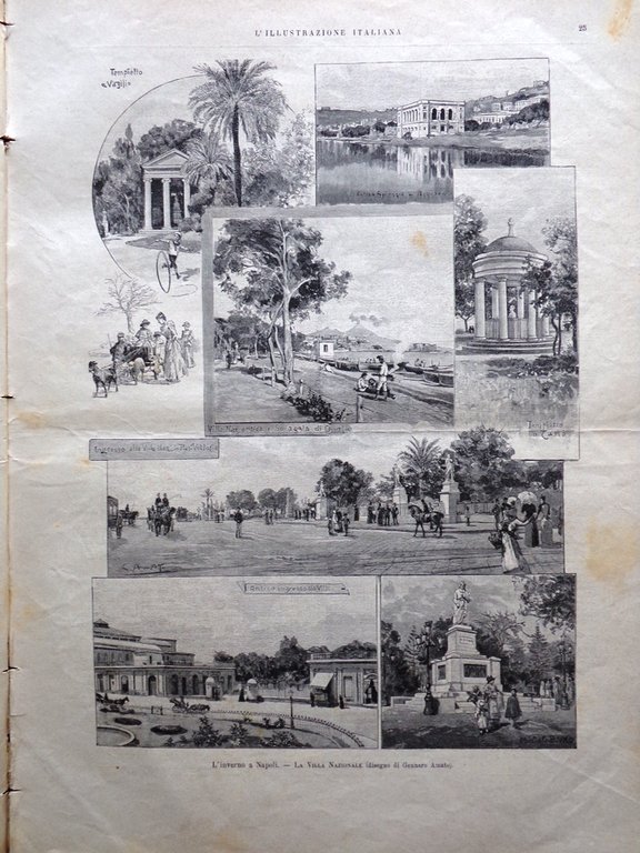 L'Illustrazione Italiana 8 Gennaio 1893 Bolsena Jacob Moleschott Napoli Uffizi