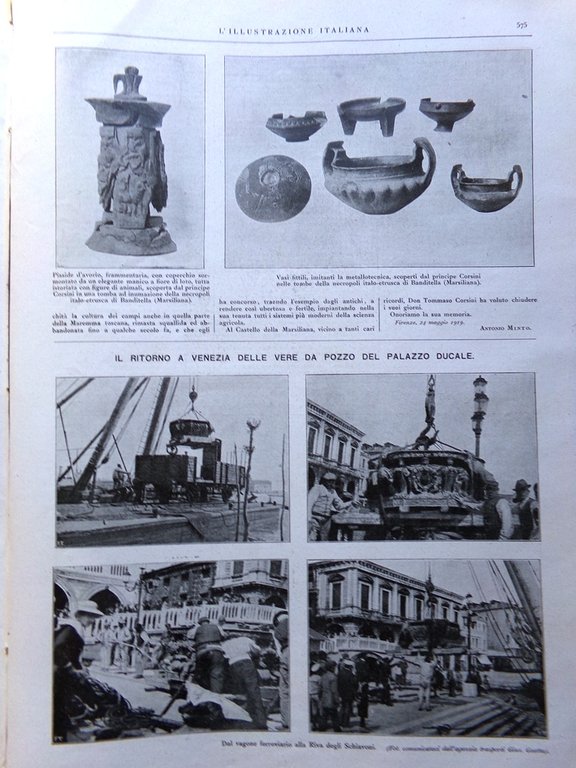 L'Illustrazione Italiana 8 Giugno 1919 Statuto Girardengo Corsini Trieste Monaco