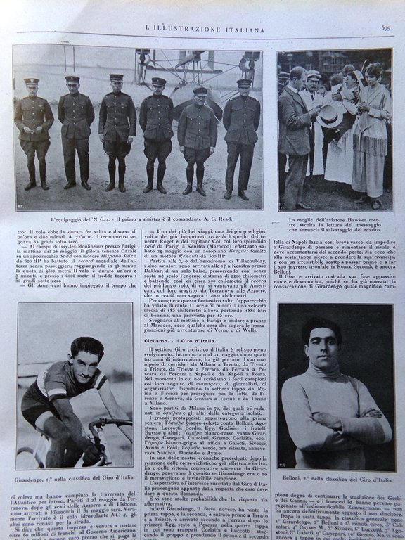 L'Illustrazione Italiana 8 Giugno 1919 Statuto Girardengo Corsini Trieste Monaco