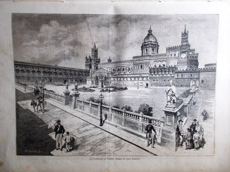L'Illustrazione Italiana 8 Maggio 1881 Cattedrale di Palermo Gottardo Agrigento