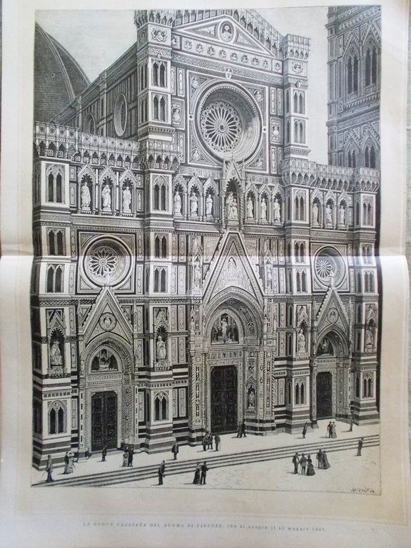 L'Illustrazione Italiana 8 Maggio 1887 Speciale Duomo di Firenze Donatello …