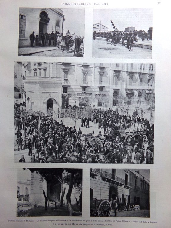 L'Illustrazione Italiana 8 Maggio 1898 Guerra Spagna America Tumulti Bari …