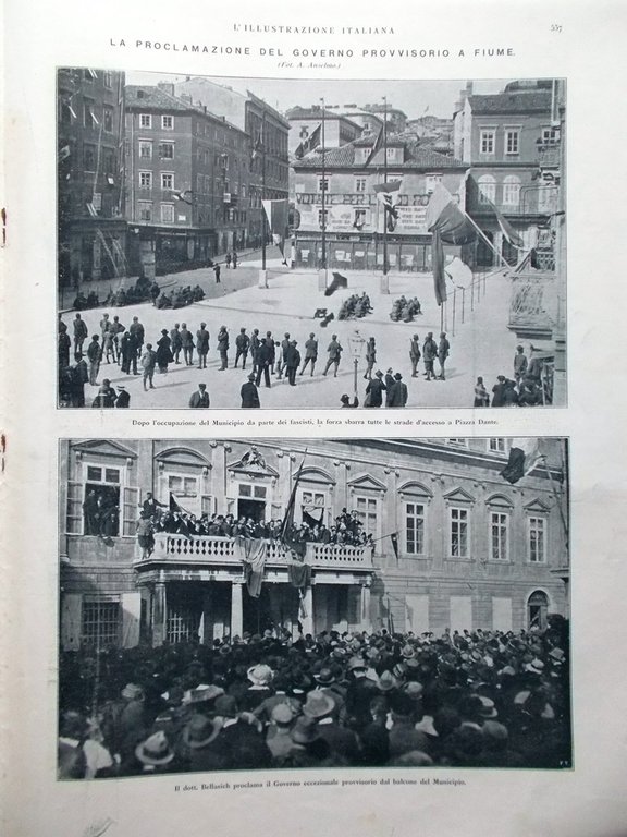 L'Illustrazione Italiana 8 Maggio 1921 Marat Mascagni Adami Ferrara Fiume …