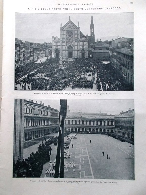 L'Illustrazione Italiana 8 Maggio 1921 Marat Mascagni Adami Ferrara Fiume …