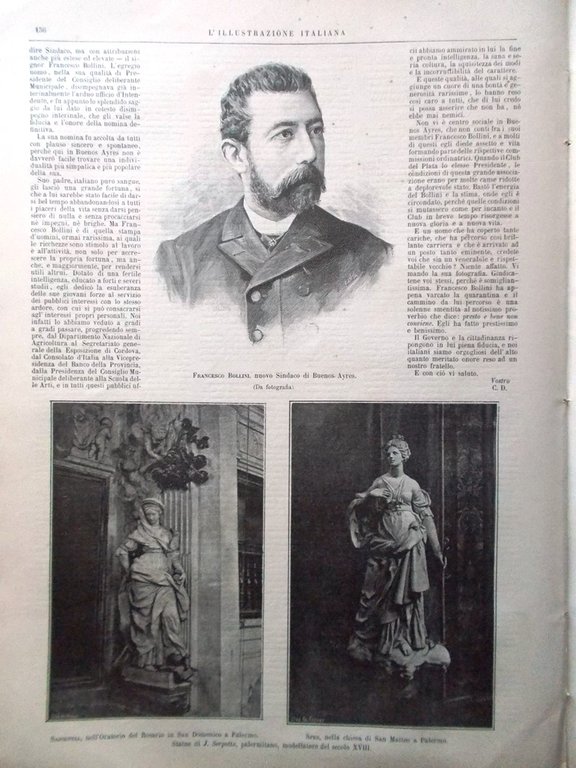 L'Illustrazione Italiana 8 Marzo 1891 Sempione Milano Serpotta Viaggi in …