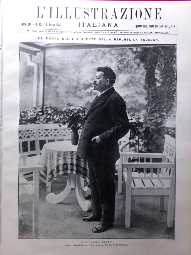 L'Illustrazione Italiana 8 Marzo 1925 Ebert Vernantes Paesi Scandinavi Tripoli | Immagine principale