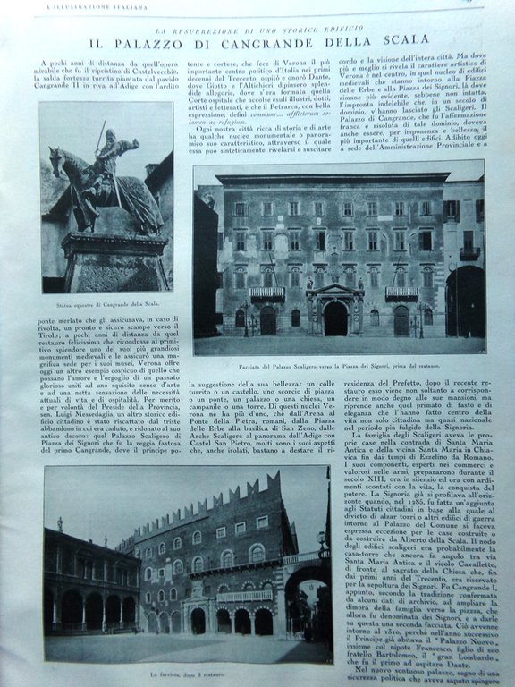 L'illustrazione Italiana 8 Marzo 1931 Graziani Cangrande Della Scala Armamenti