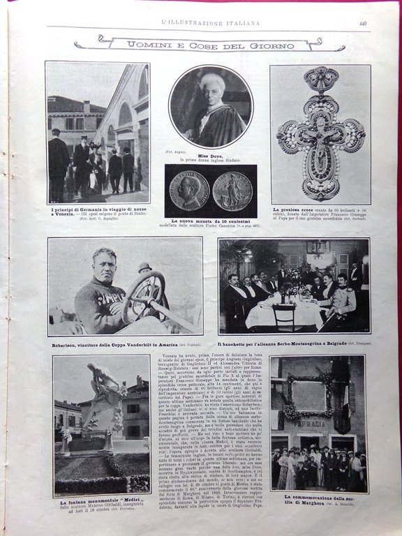 L'illustrazione Italiana 8 Novembre 1908 William Taft Ponte Magra Savoia … | Immagine Gallery 4