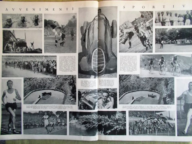 L'Illustrazione Italiana 8 Settembre 1935 Funerali Astrid Garbo Nuvolari Adige