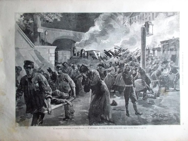 L'Illustrazione Italiana 9 Agosto 1891 Disastro Saint-Mandé Mameli Gioia Manlio