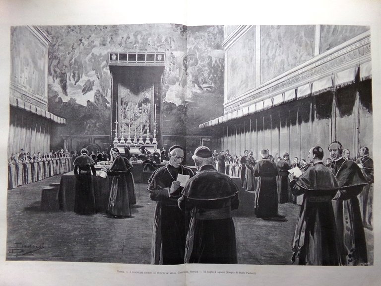 L'Illustrazione Italiana 9 Agosto 1903 Conclave Elezione Papa Pio X …