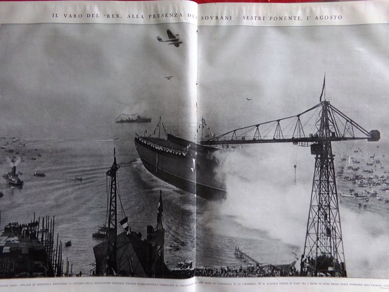 L'illustrazione Italiana 9 Agosto 1931 Varo del Rex Giulio Ricordi …