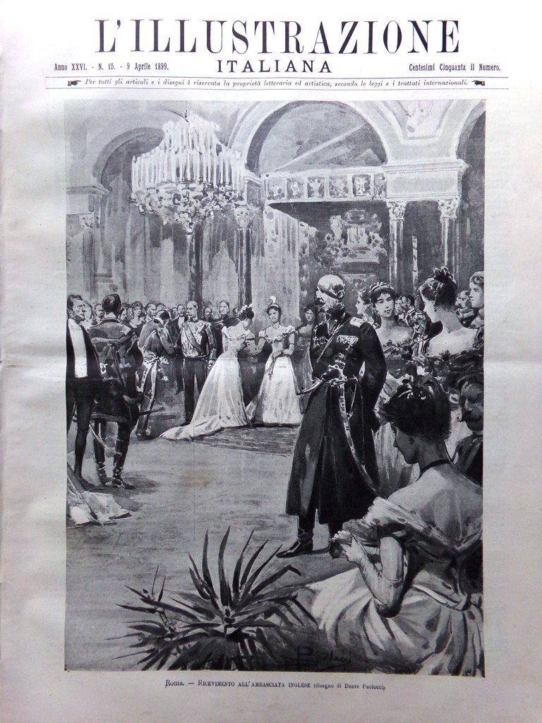 L'Illustrazione Italiana 9 Aprile 1899 Processo Dreyfus Barnum Pellirosse Stampa