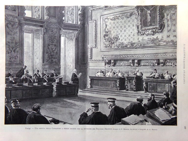 L'Illustrazione Italiana 9 Aprile 1899 Processo Dreyfus Barnum Pellirosse Stampa
