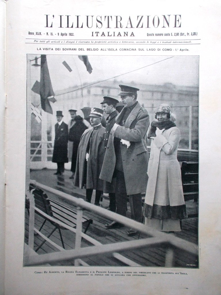 L'Illustrazione Italiana 9 Aprile 1922 Carlo Asburgo Comacina Praga Arte …