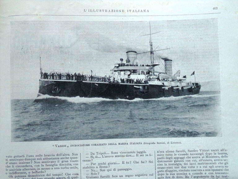 L'Illustrazione Italiana 9 Dicembre 1900 Piena Tevere Pechino Foro Romano …