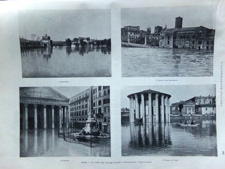 L'Illustrazione Italiana 9 Dicembre 1900 Piena Tevere Pechino Foro Romano …