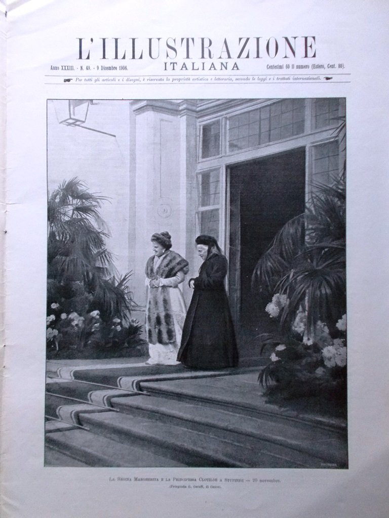 L'Illustrazione Italiana 9 Dicembre 1906 Nobel Lord Kelvin Moissan Ordine …