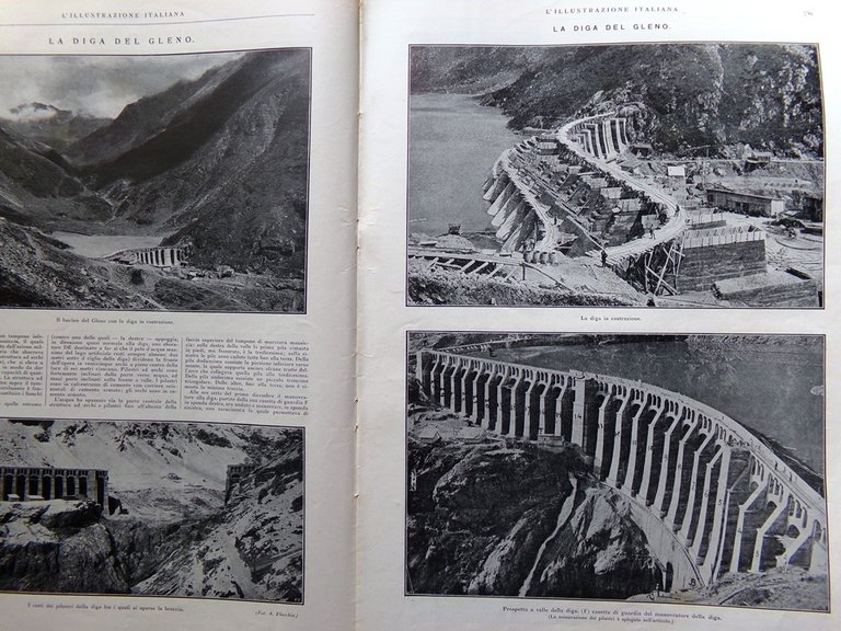 L'Illustrazione Italiana 9 Dicembre 1923 Disastro del Gleno Dezzo Scalve …