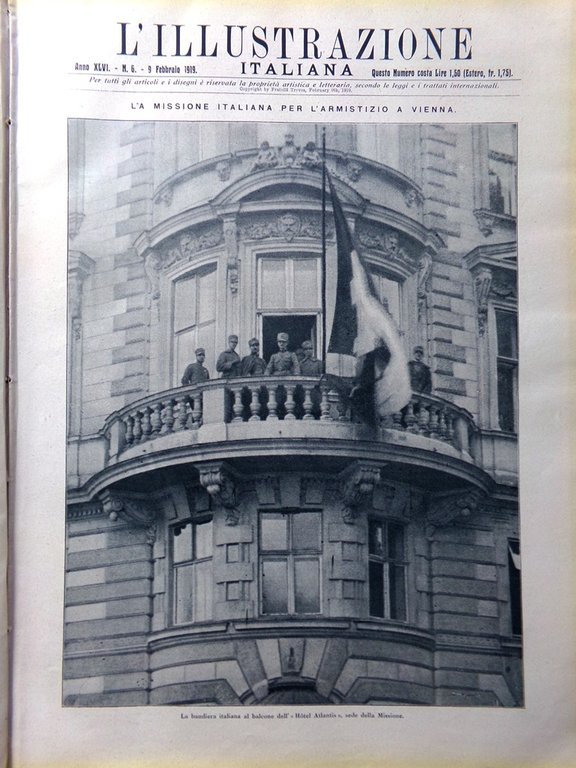 L'Illustrazione Italiana 9 Febbraio 1919 Morte Ermete Novelli Pirandello Senussi