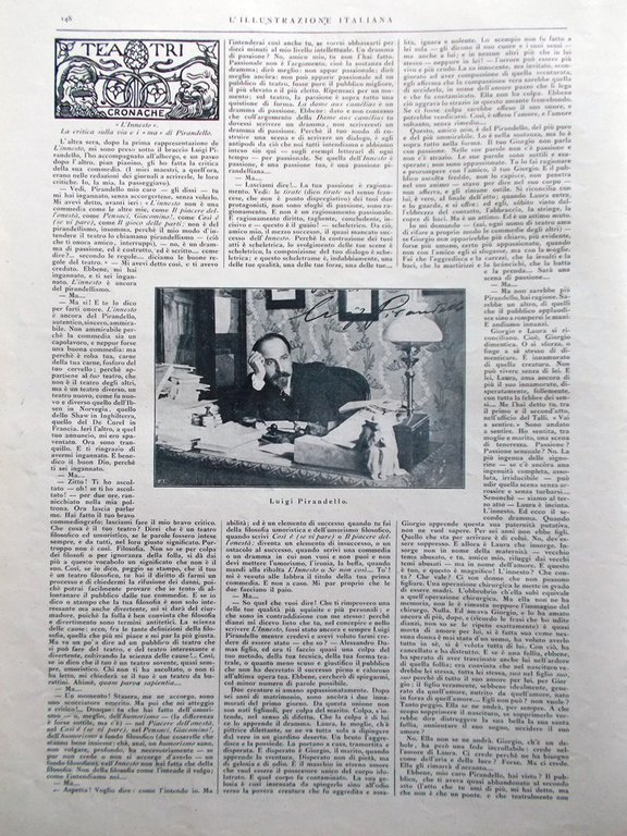 L'Illustrazione Italiana 9 Febbraio 1919 Morte Ermete Novelli Pirandello Senussi