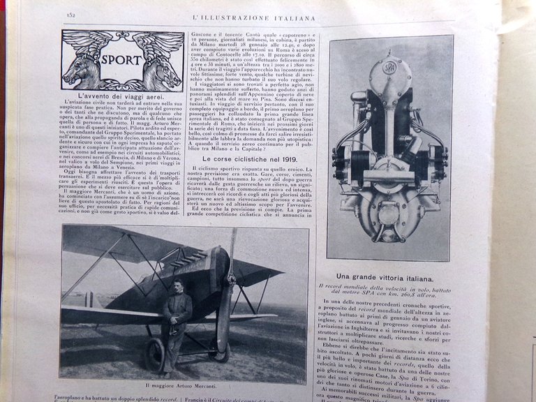 L'Illustrazione Italiana 9 Febbraio 1919 Morte Ermete Novelli Pirandello Senussi