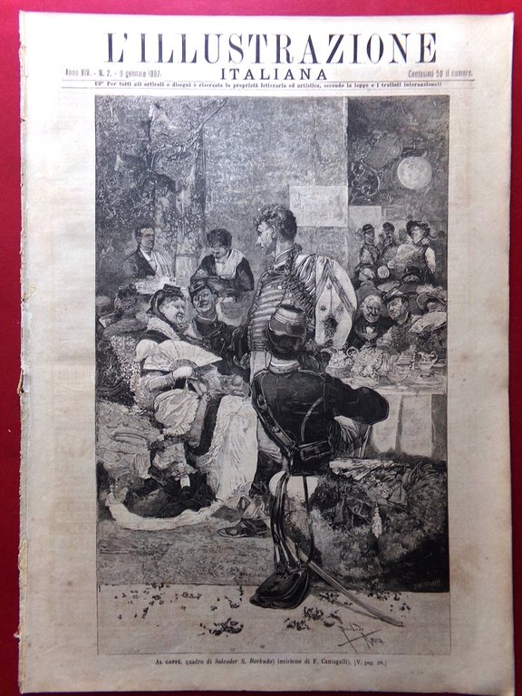 L'illustrazione Italiana 9 Gennaio 1887 Volterra Sestola Wagner Lepanto Boldini | Immagine Gallery 2
